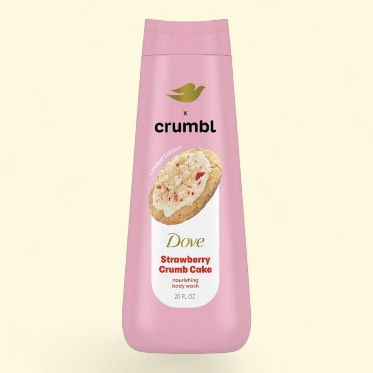 Dove Moisturizing Body Wash, Strawberry Crumb Cake, 20 oz — authentic US product shipped worldwide by Treatspree