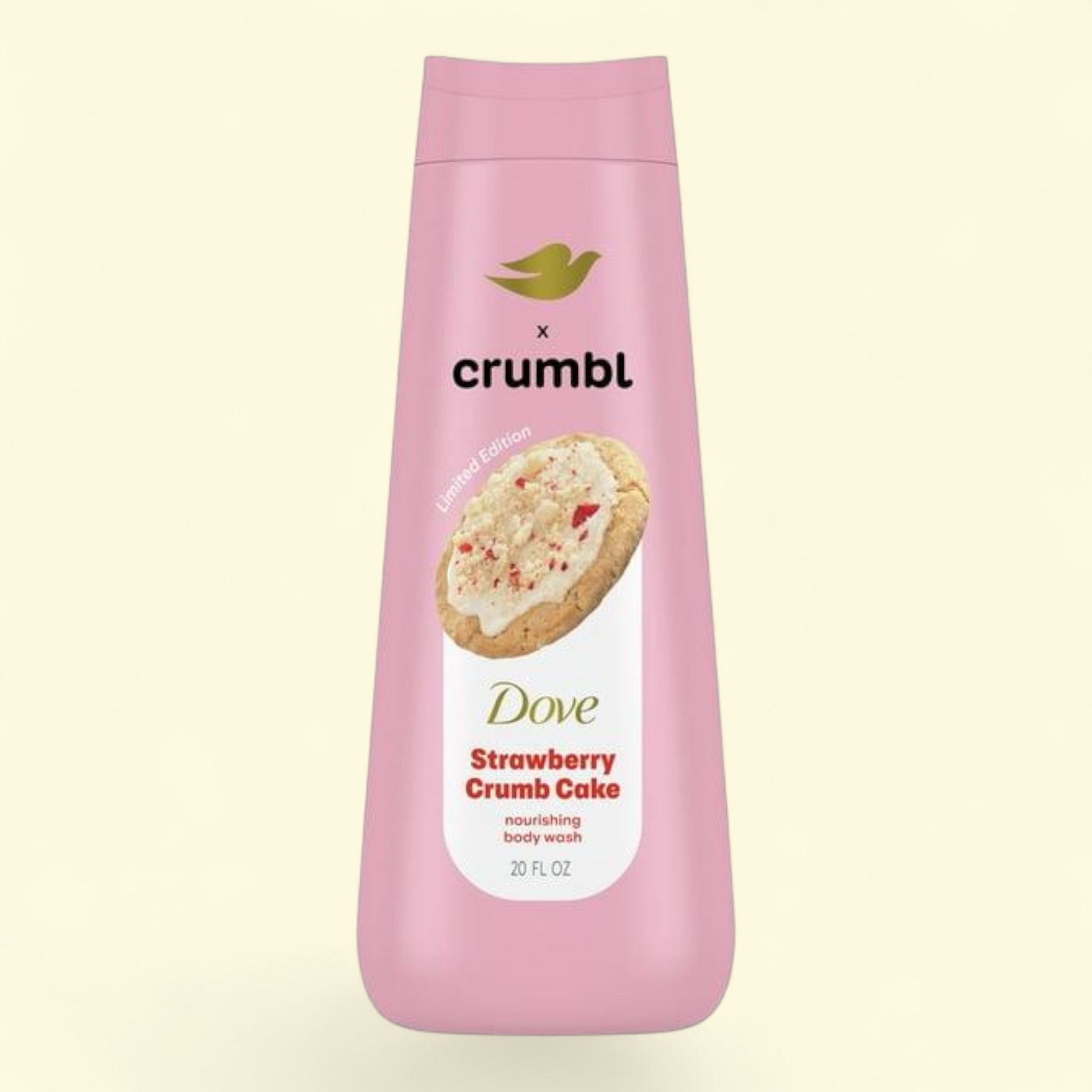 Dove Moisturizing Body Wash, Strawberry Crumb Cake, 20 oz — authentic US product shipped worldwide by Treatspree