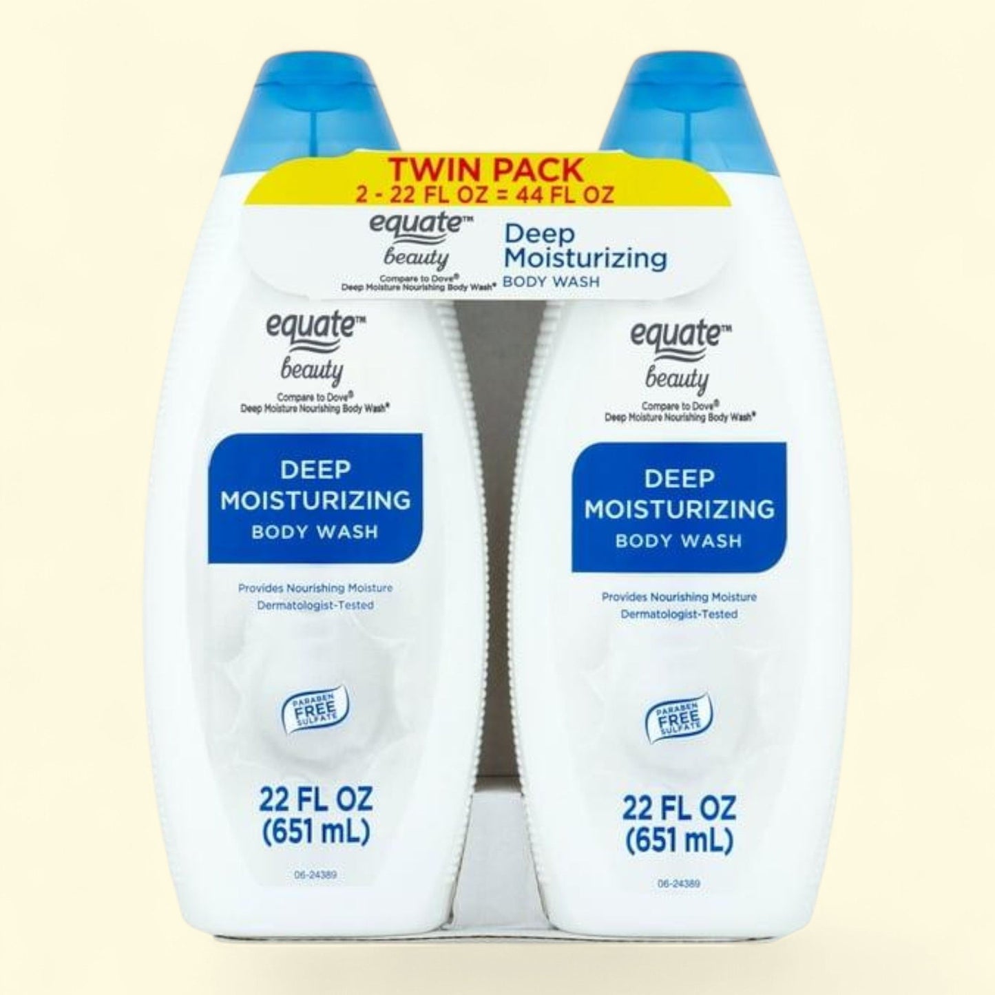 Equate Body Wash, Deep Moisturizing, 22 fl oz (2 Count)