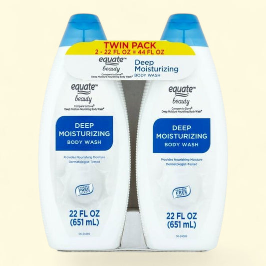 Equate Body Wash, Deep Moisturizing, 22 fl oz (2 Count)