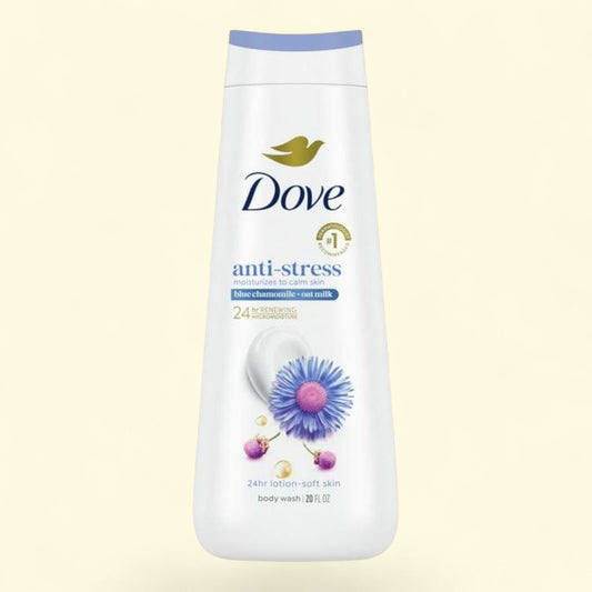Dove Body Wash, Moisturizing Anti-Stress Blue Chamomile & Oat Milk, 20 oz