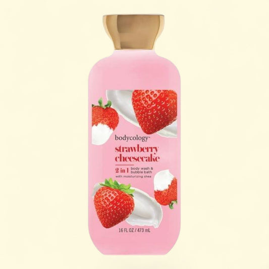 Bodycology Body Wash & Bubble Bath, Strawberry Cheesecake, 16 fl oz