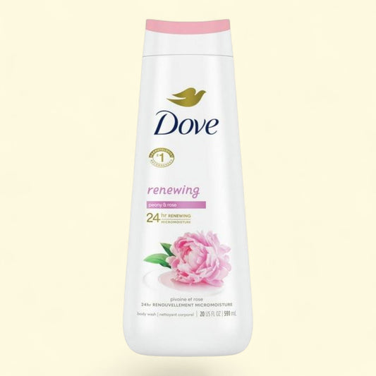 Dove Body Wash, Renewing Peony & Rose Oil, 20 oz
