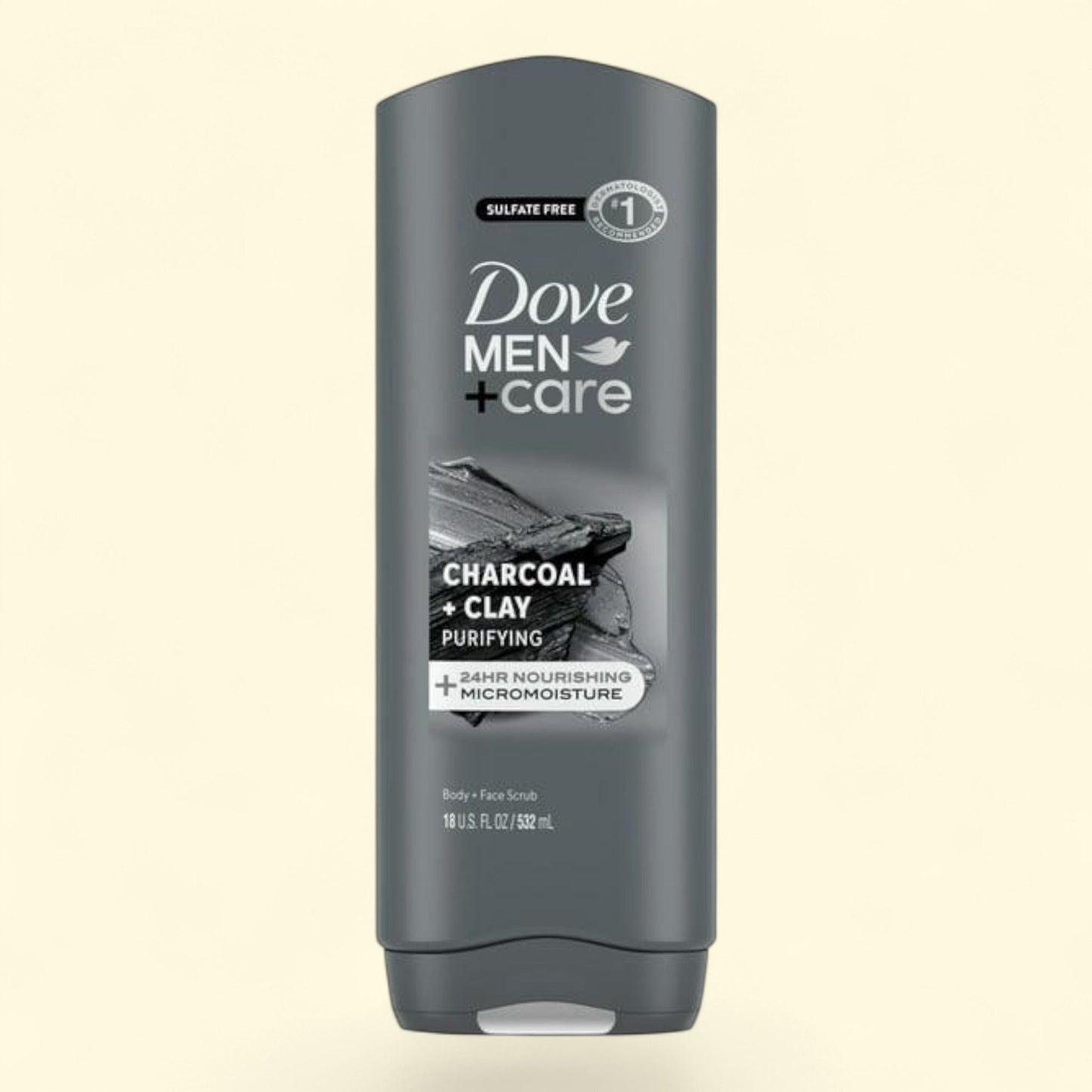 Dove Men+Care Face & Body Wash, Charcoal & Clay, 18 oz