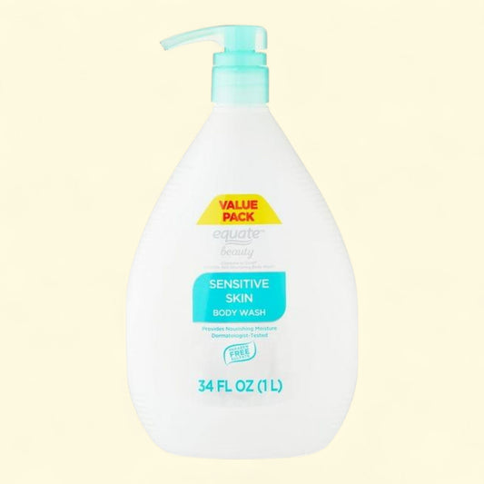 Equate Body Wash, Sensitive Skin, 34 fl oz, Compare to Dove Sensitive Skin Nourishing Body Wash