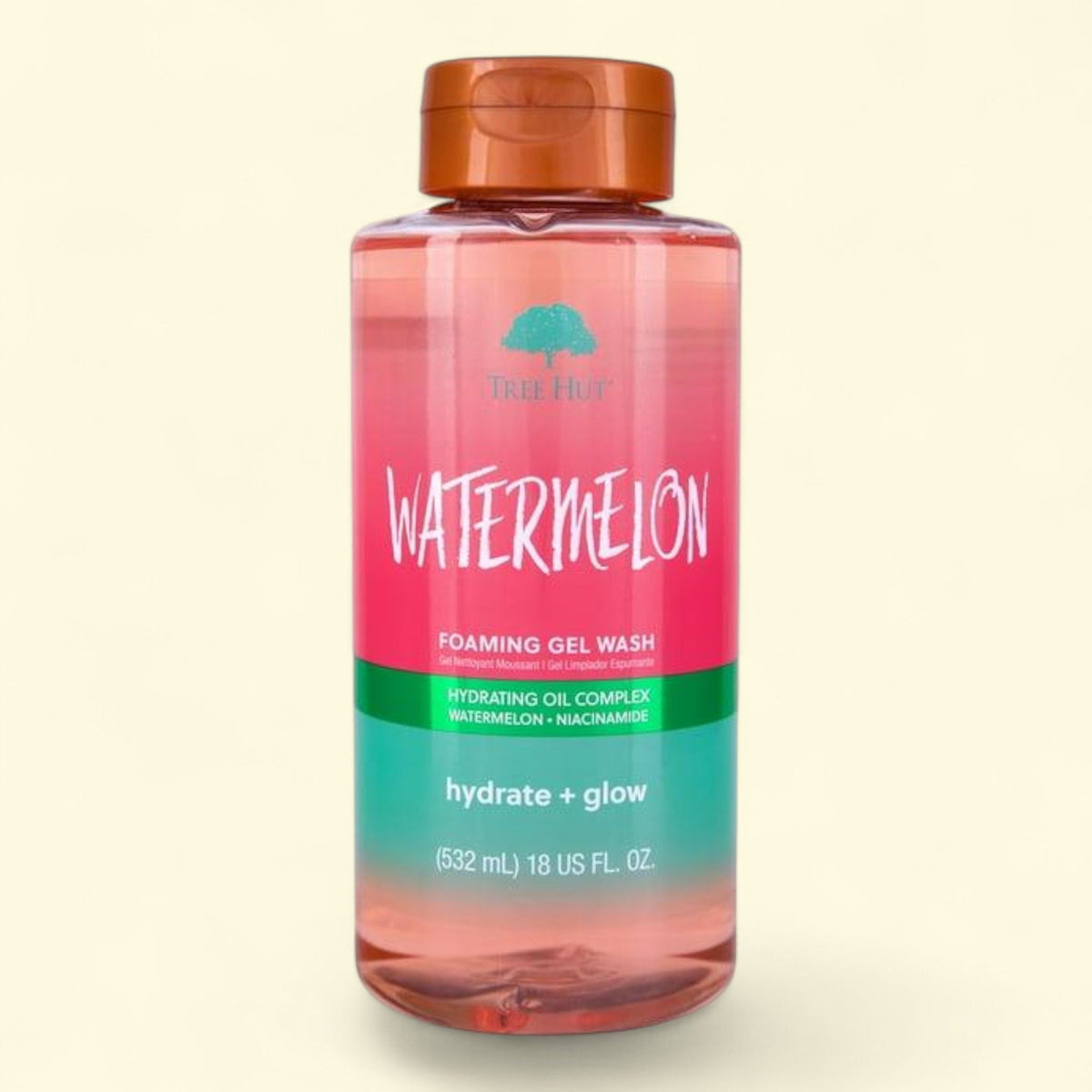 Tree Hut Watermelon Foaming Gel Body Wash, 18 fl oz — authentic US product shipped worldwide by Treatspree