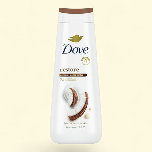Dove Body Wash, Moisturizing Restore Coconut & Cocoa Butter, 20 oz