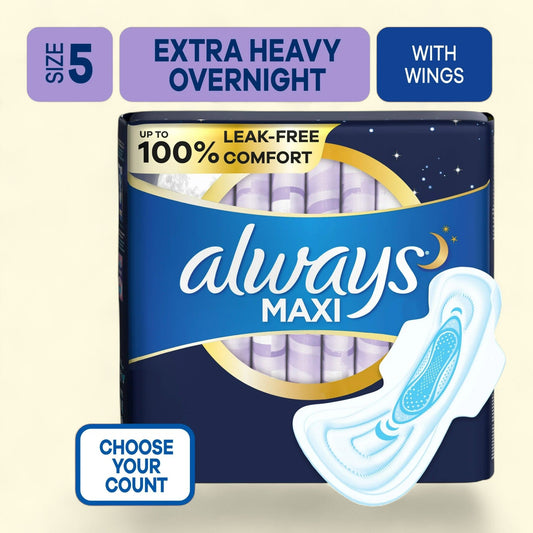 Always Maxi Pads with Wings, Size 5, 36 CT