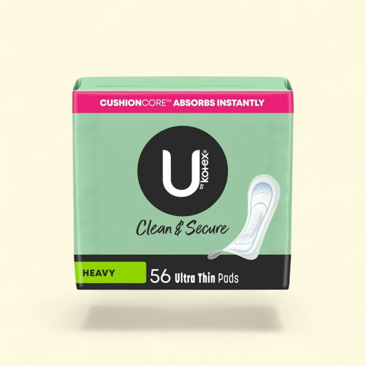 U by Kotex Ultra Thin Pads, Heavy Absorbency, 56 Count — authentic US product shipped worldwide by Treatspree