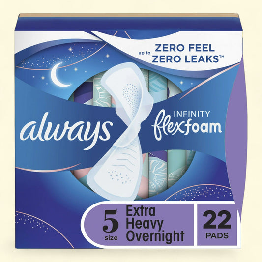 Always Infinity Feminine Pads, Size 5, 22 Count