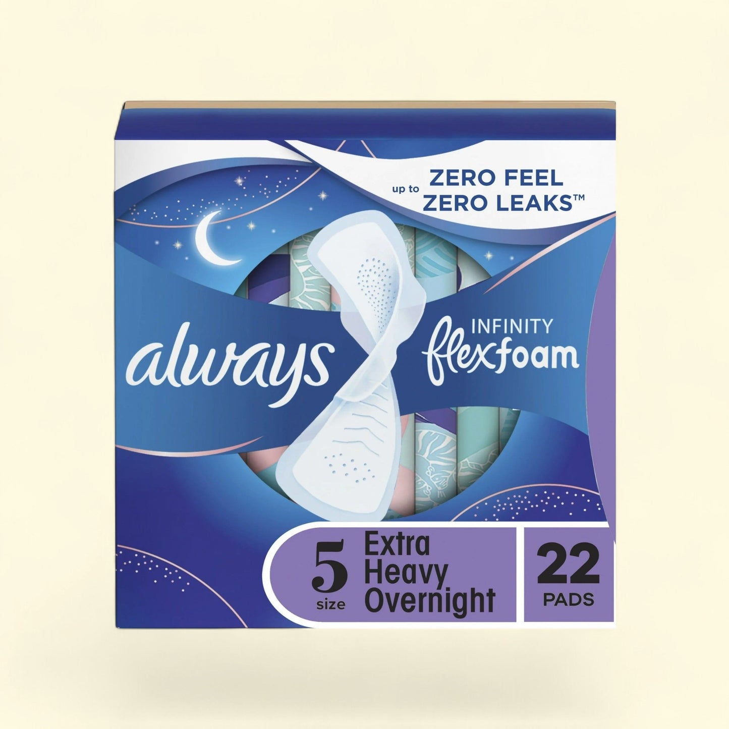 Always Infinity Feminine Pads, Size 5, 22 Count — authentic US product shipped worldwide by Treatspree