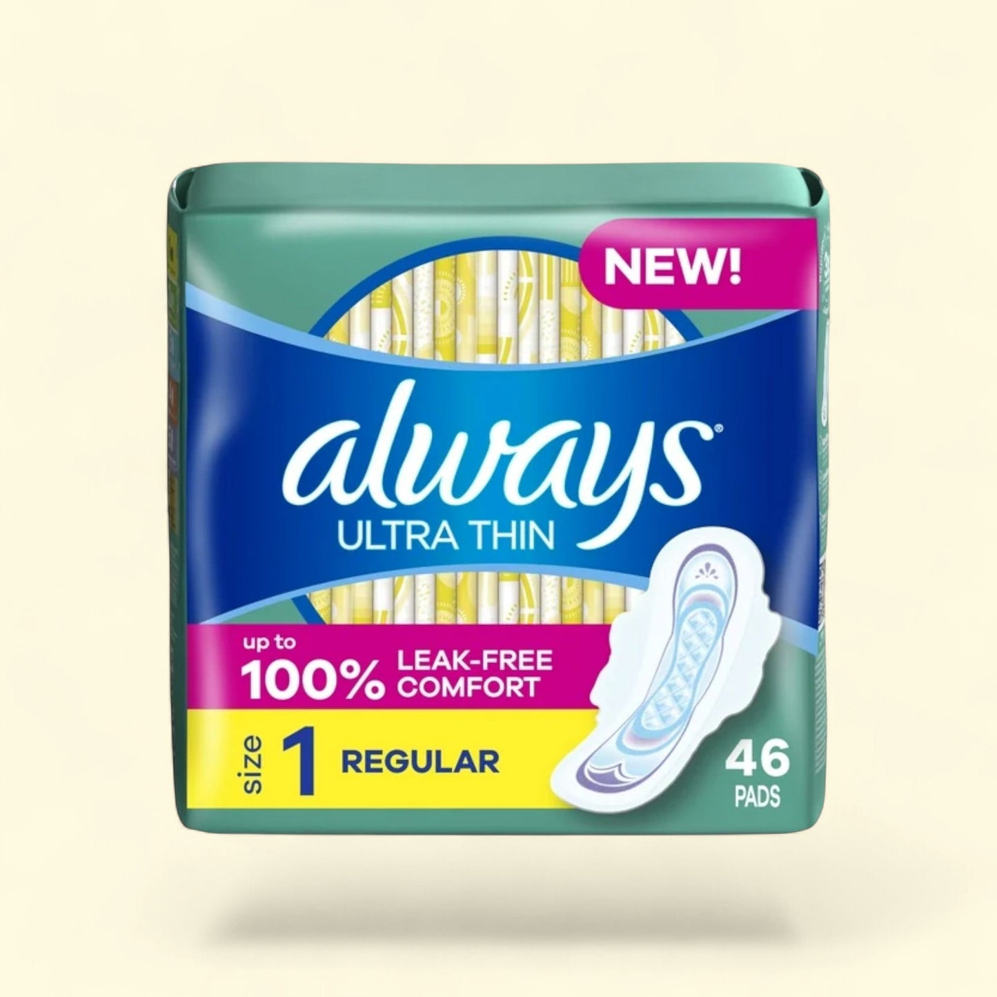 Always Ultra Thin Feminine Pads with Wings, Size 1, 46 Count — authentic US product shipped worldwide by Treatspree
