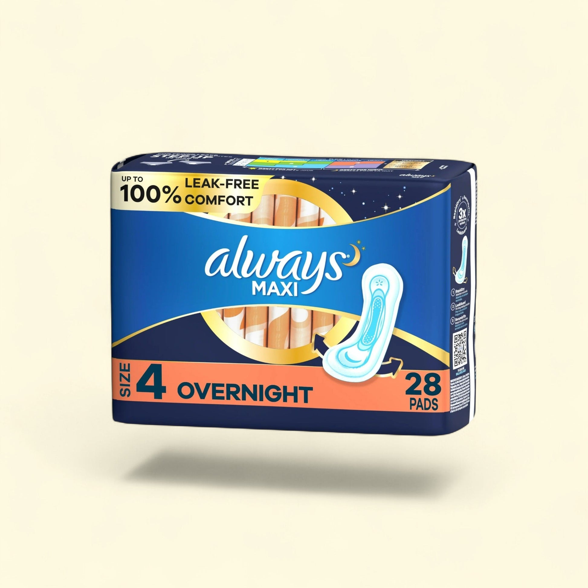 Always Maxi Pads, Size 4, 28 CT — authentic US product shipped worldwide by Treatspree