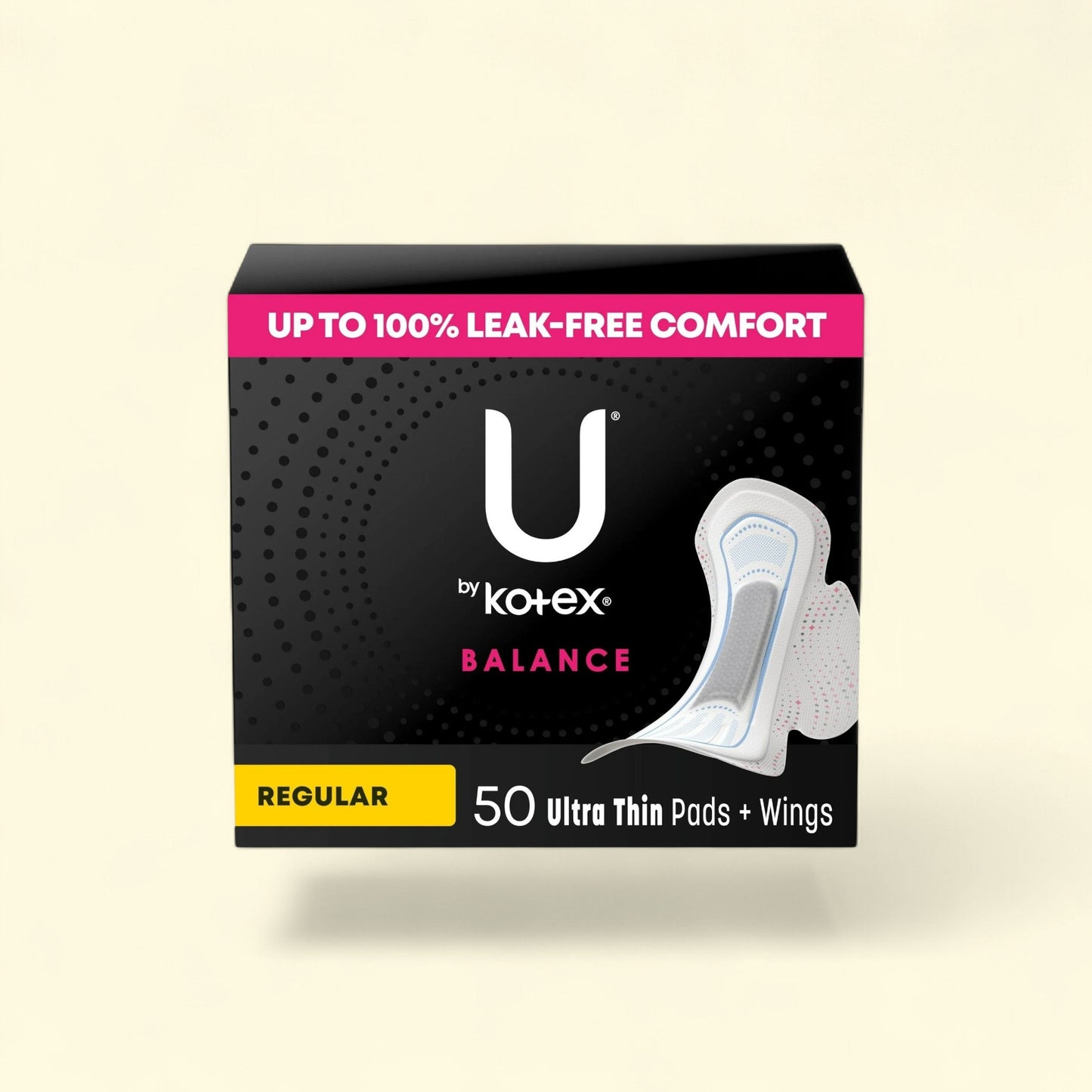 U by Kotex Balance Ultra Thin Pads with Wings, Regular Absorbency, ... — authentic US product shipped worldwide by Treatspree