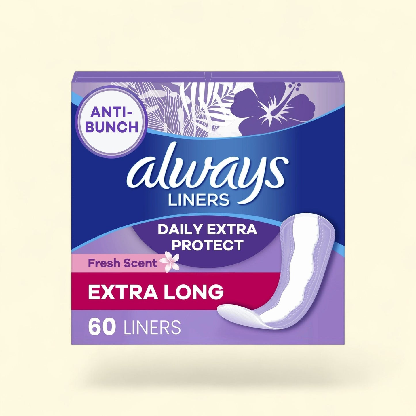 Always Xtra Protection 3-in-1 Daily Liners, Extra Long Length, 60 CT — authentic US product shipped worldwide by Treatspree
