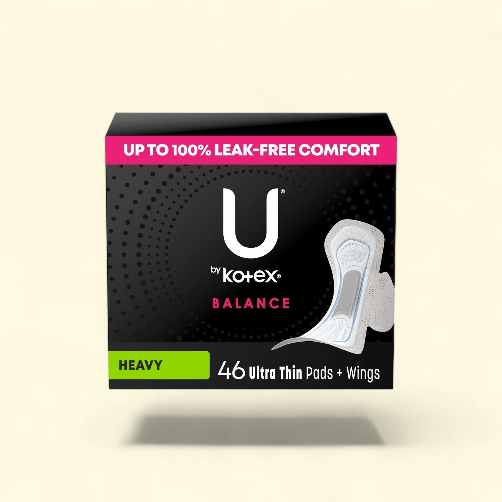 U by Kotex Balance Ultra Thin Pads with Wings, Heavy Absorbency, 46... — authentic US product shipped worldwide by Treatspree
