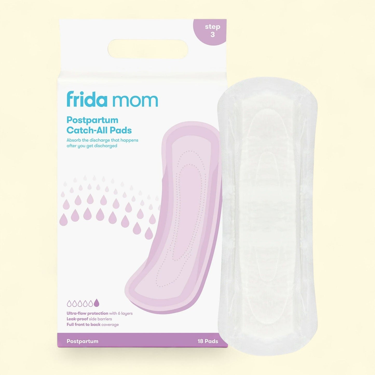 Frida Mom Postpartum Catch-All Feminine Pads, 18 Count