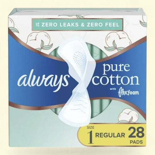 Always Feminine Pads With Wings, Size 1, 28 CT