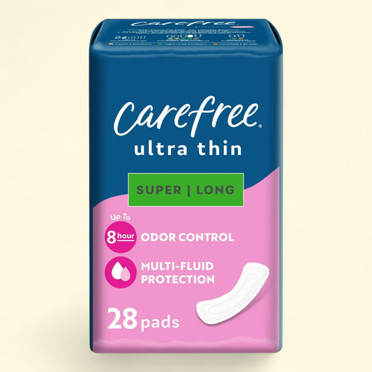 Carefree Ultra Thin Super Long Pads, 28 Count