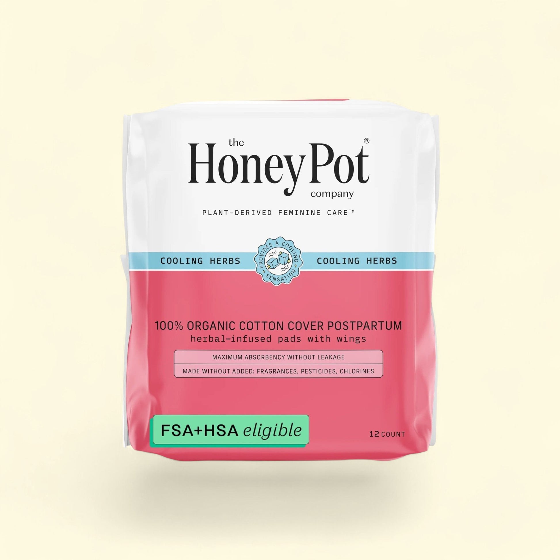 Honey Pot Cooling Herbal Infusion Postpartum Pads, 12 Count — authentic US product shipped worldwide by Treatspree