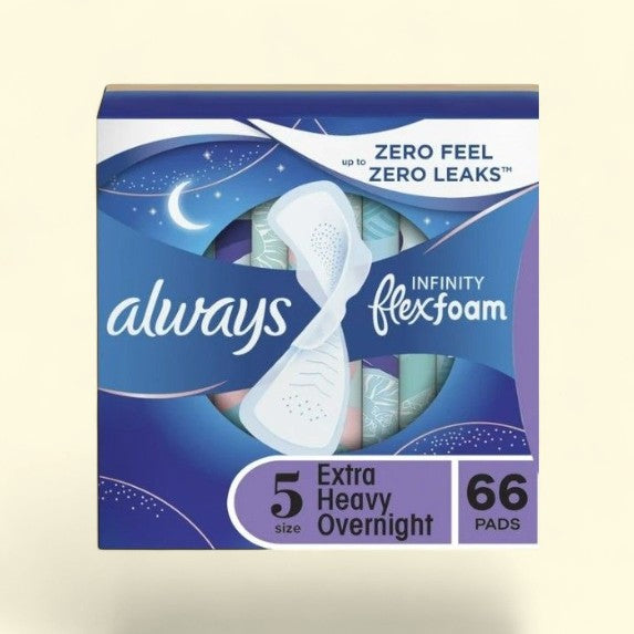 Always Infinity Feminine Pads, Size 5, Extra Heavy Overnight Absorb... — authentic US product shipped worldwide by Treatspree