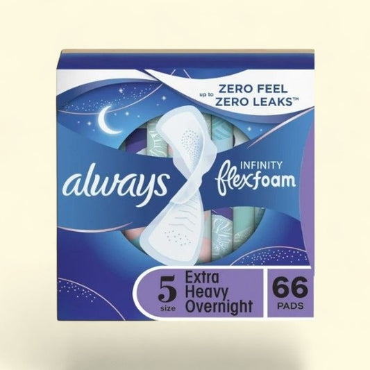 Always Infinity Feminine Pads, Size 5, Extra Heavy Overnight Absorb... — authentic US product shipped worldwide by Treatspree