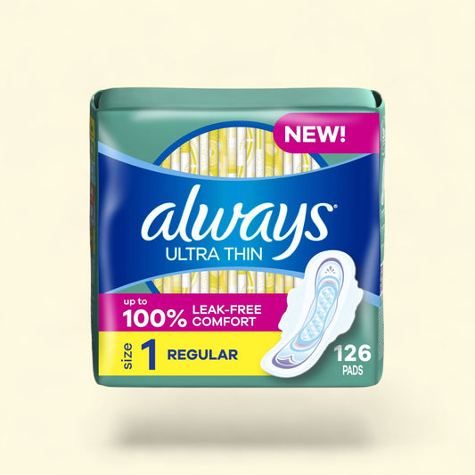 Always Ultra Thin Feminine Pads with Wings, Size 1, Regular Absorbe... — authentic US product shipped worldwide by Treatspree