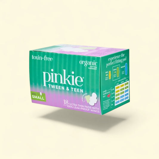 Pinkie Teen Pads, Organic Cotton, Small, 18 Count — authentic US product shipped worldwide by Treatspree