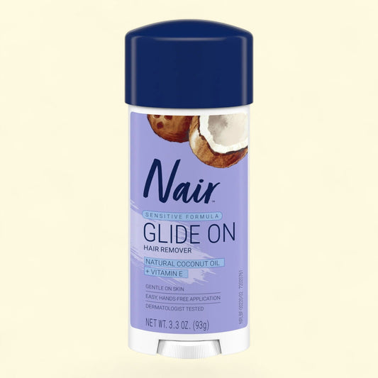 Nair Hair Remover Depilatory Cream, Natural Coconut Oil, 3.3 oz