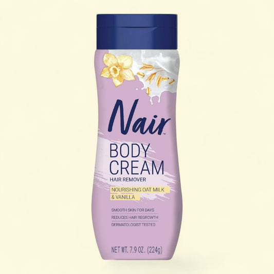 Nair Body Cream Hair Remover, Oat Milk & Vanilla, 7.9 oz