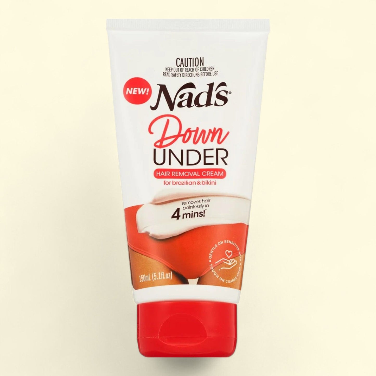 Nad's Down Under Cream, Women's Intimate Hair Removal, 150 ml (5.1 oz)