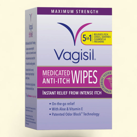 Vagisil Anti-Itch Medicated Wipes, 12 Count