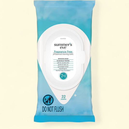 Summer's Eve Feminine Wipes, Gentle Daily, Fragrance Free, 32 ct