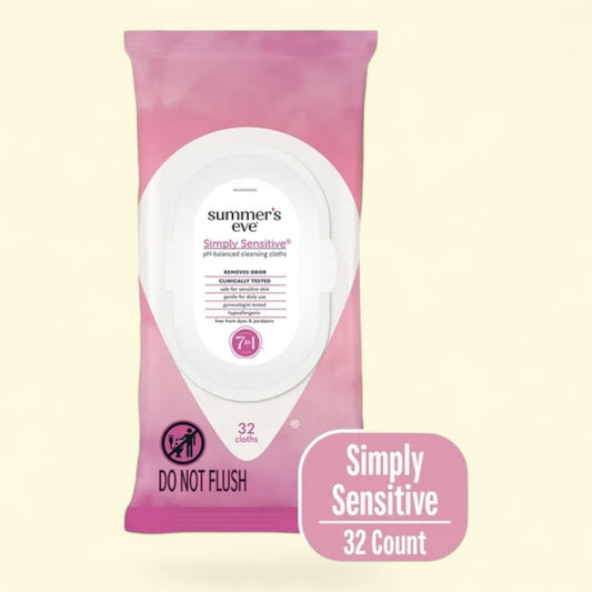 Summer's Eve Feminine Wipes, Simply Sensitive, 32 count