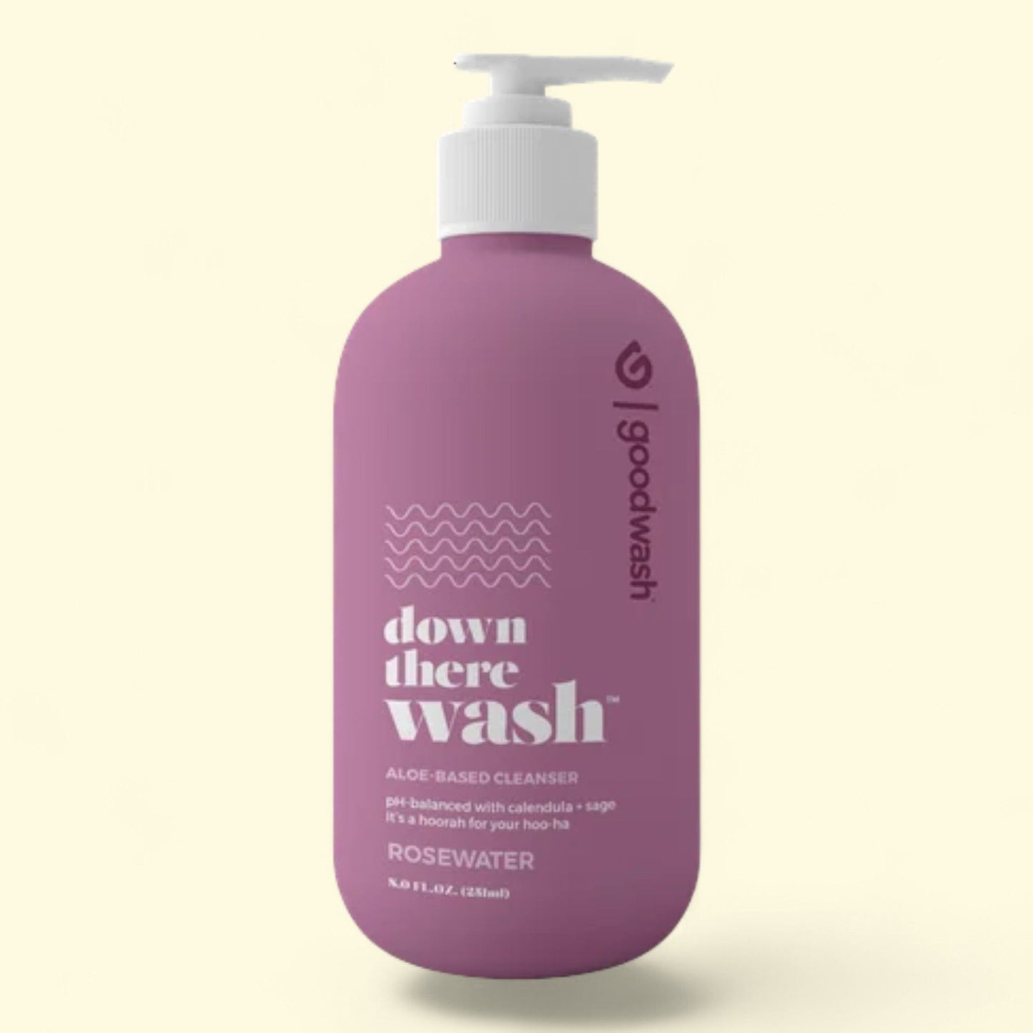 Goodwipes Down There Wash, Feminine Hygiene Wash, Rosewater Scented, 8.5oz