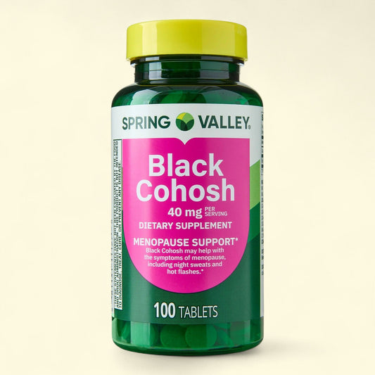 Spring Valley Black Cohosh Menopause Support Dietary Supplement Tablets, 40 mg, 100 Count