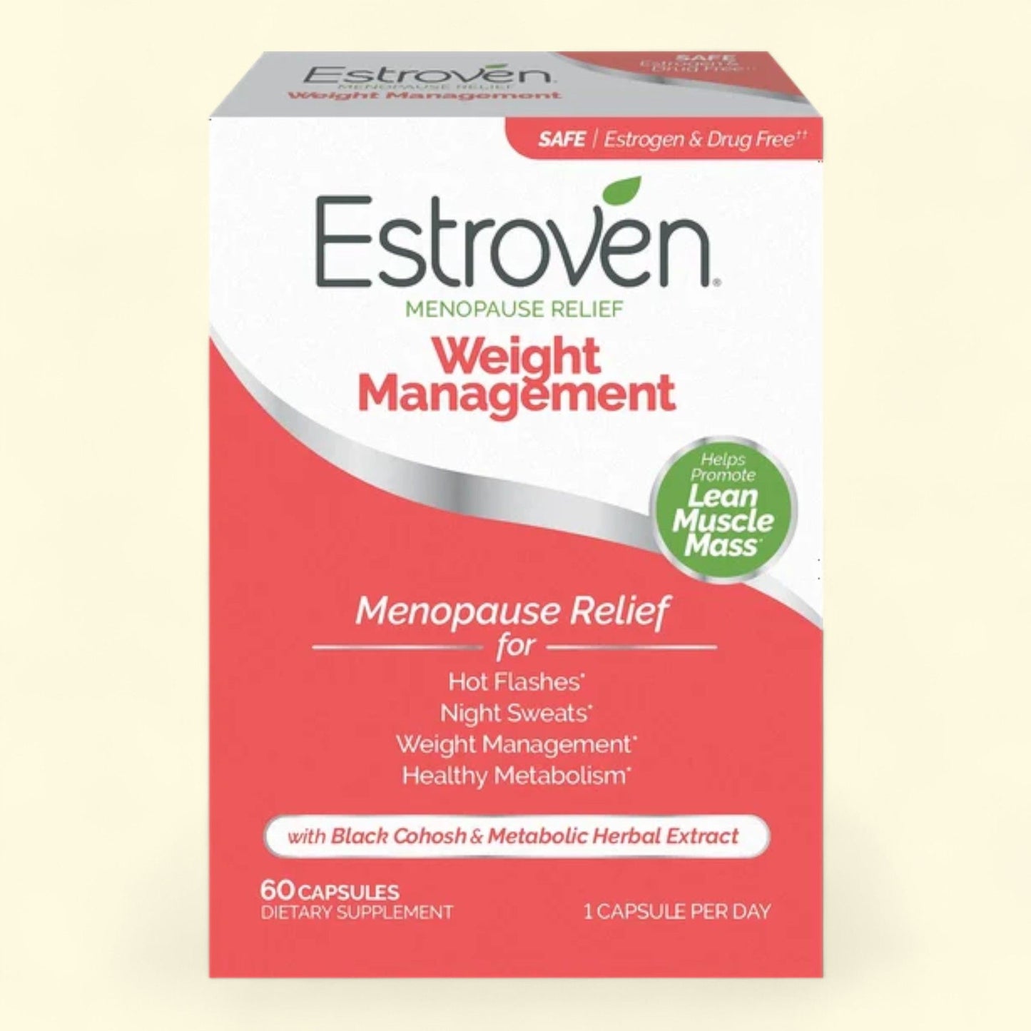Estroven Menopause Relief Weight Management Capsules, 60 Count