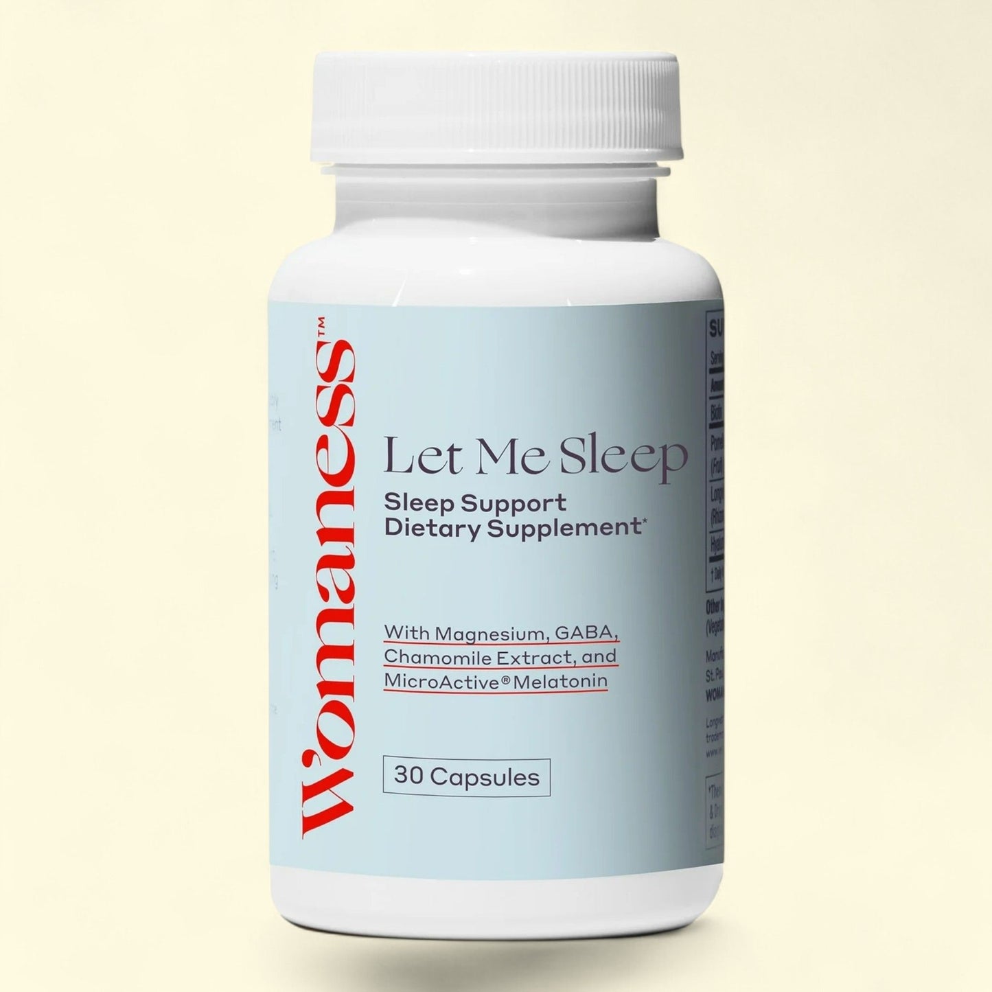 Womaness Let Me Sleep, Menopause Sleep Support, 30 Capsules