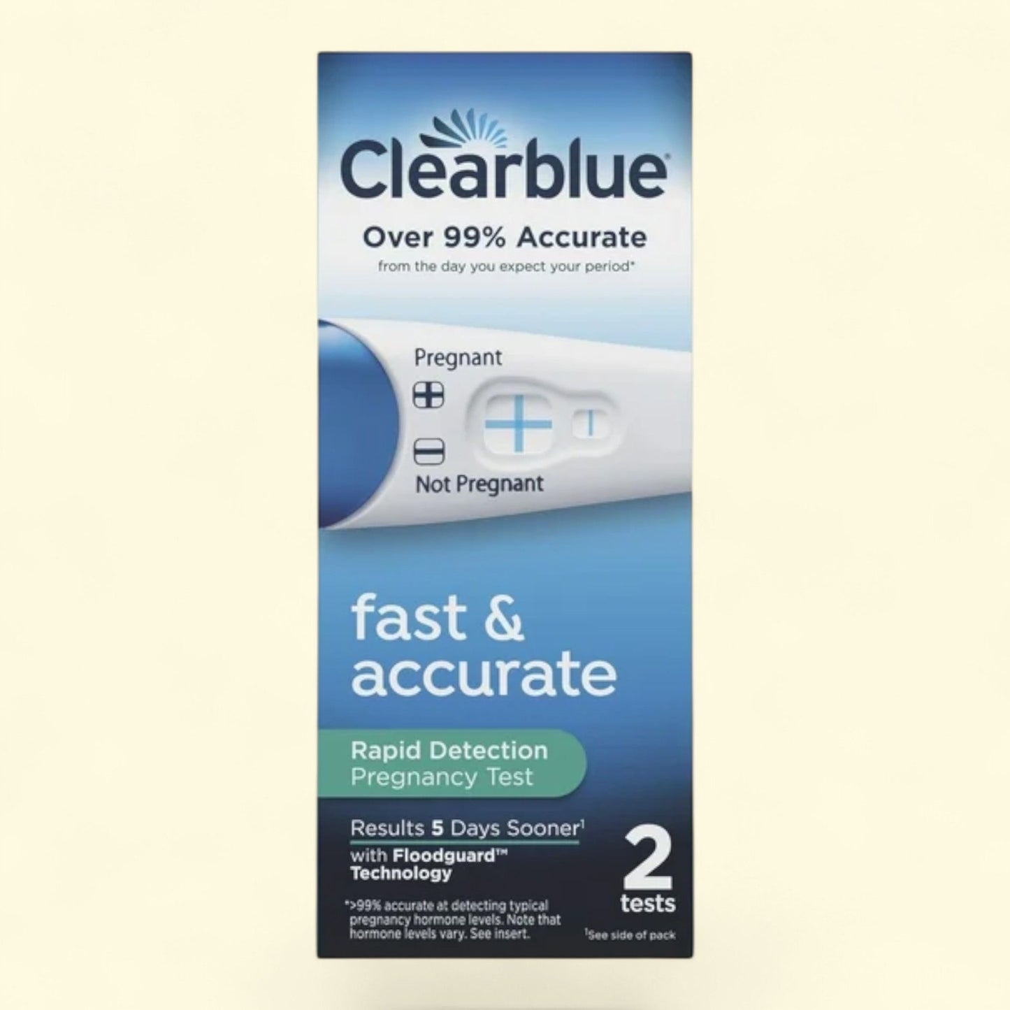 Clearblue Rapid Detection Pregnancy Test, 2 Ct