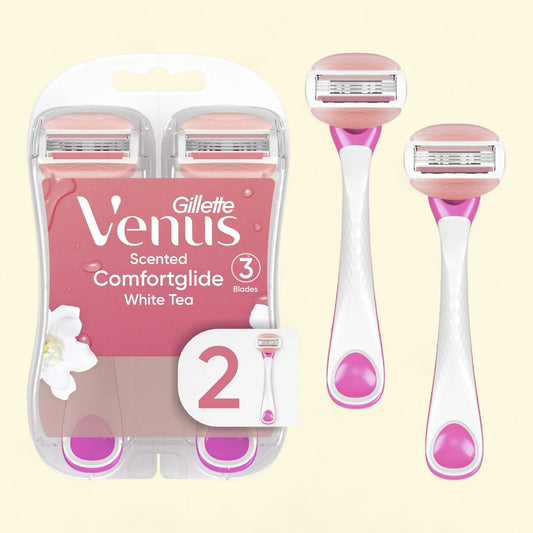 Venus ComfortGlide White Tea Women's Disposable Razor, 2 count