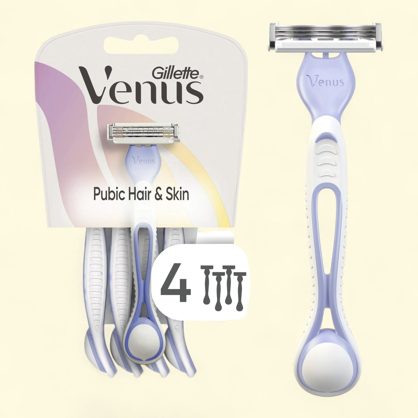 Rasoirs jetables pour femmes Venus, lot de 4