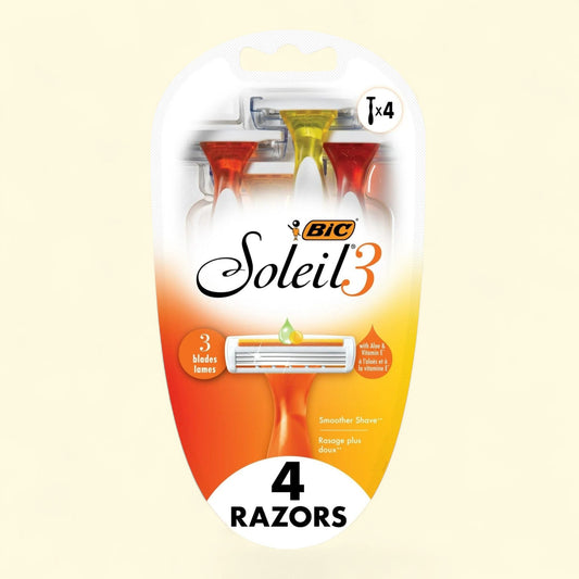 BIC Soleil Smooth Women's Shaving Razor, 3 Blade, 4 Count — authentic US product shipped worldwide by Treatspree