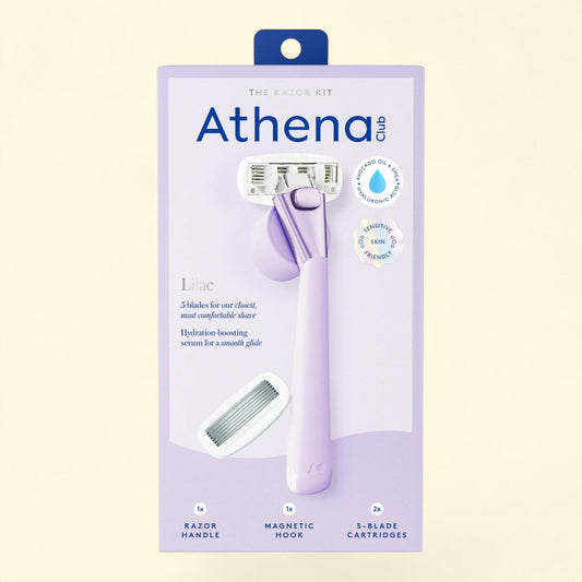 Athena Club Women's Razor Kit, 1 Handle, 2 Blade Refills - Lilac, 1 pack
