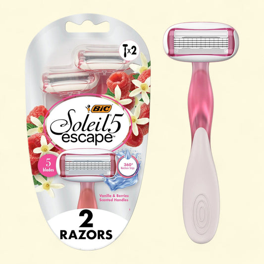 BIC Soleil Escape Women's Razors, 5-Blade, 2 Count