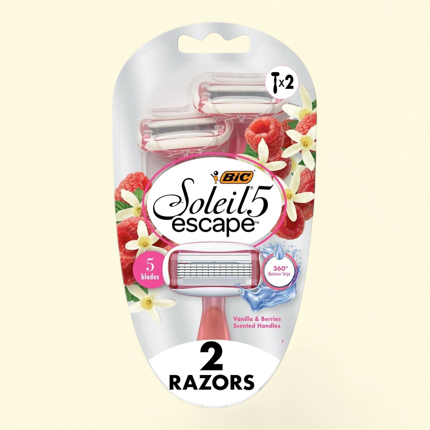 BIC Soleil Escape Women's Razors, 5-Blade, 2 Count — authentic US product shipped worldwide by Treatspree