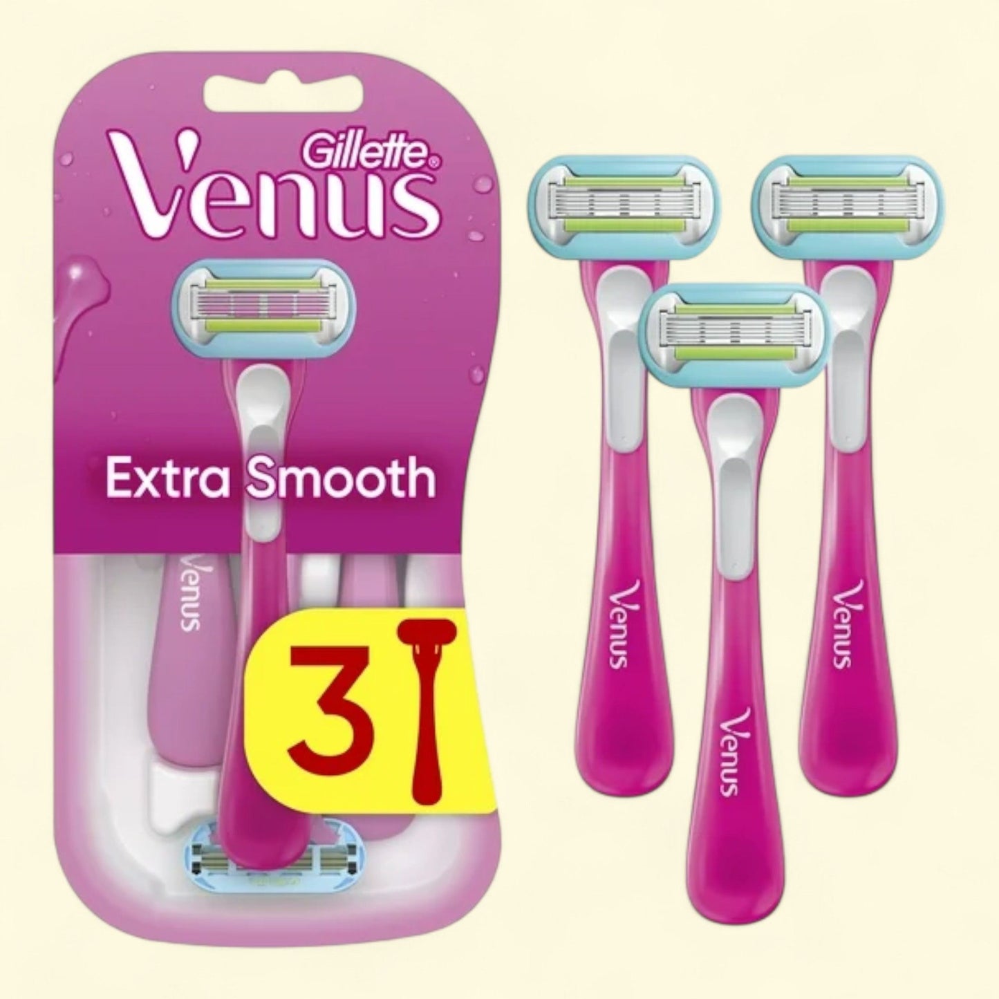 Gillette Venus Disposable Women's Razors, 3 Count