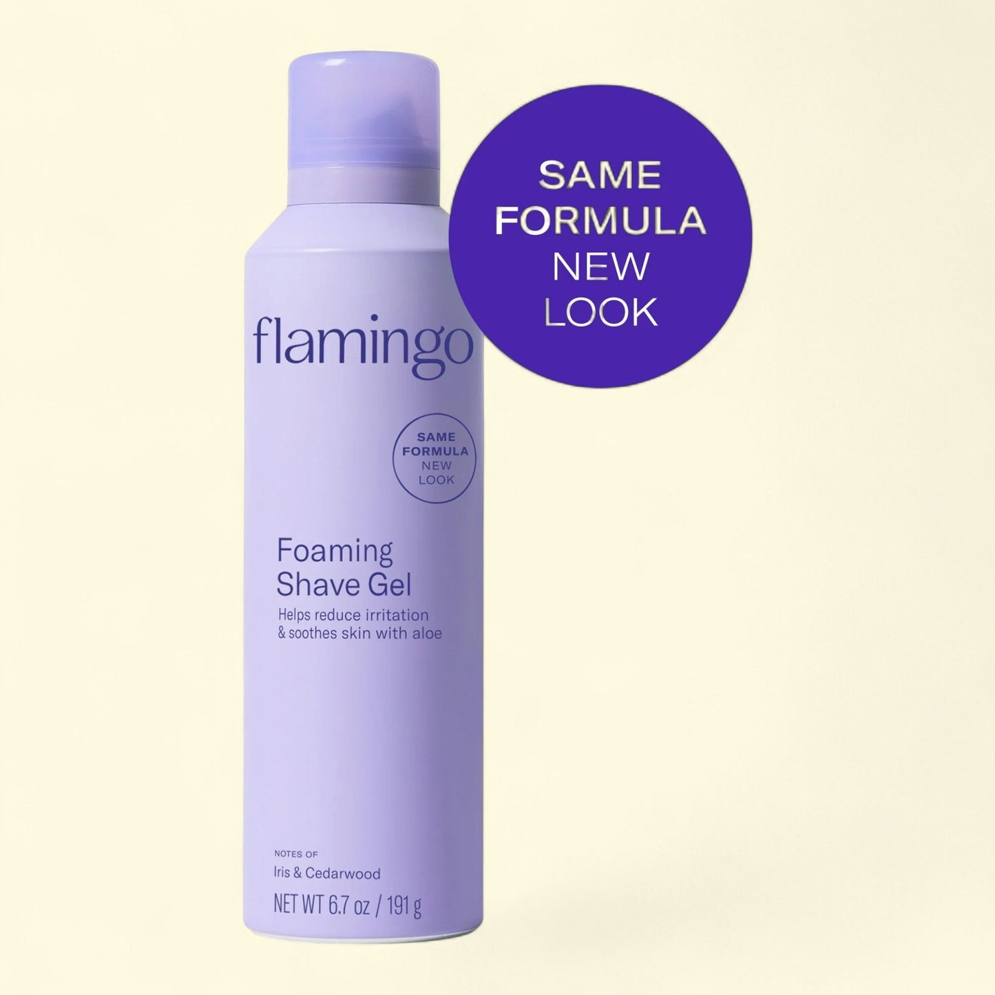 Flamingo Foaming Shaving Gel with Aloe Vera, 6.7 oz, 2 Count