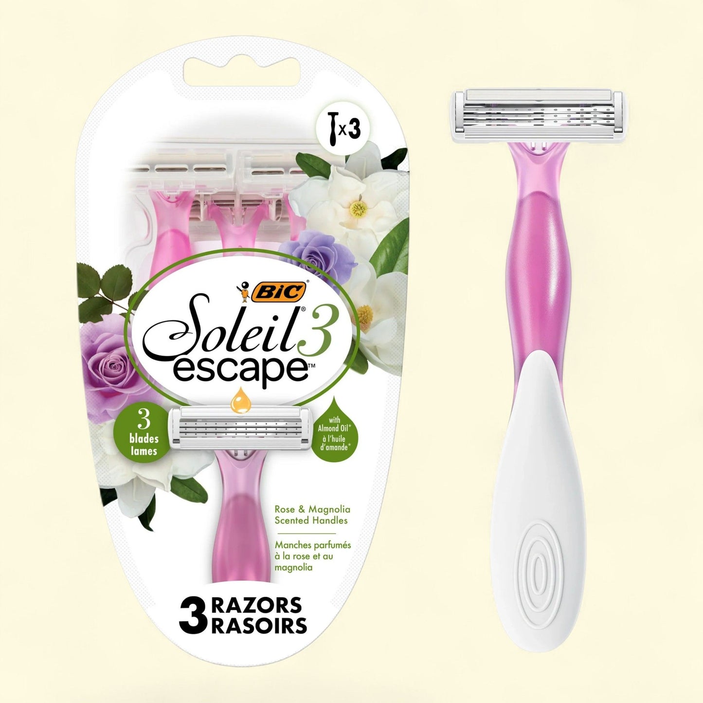 BIC Soleil Escape 3-Blade Razors, 3 Pack