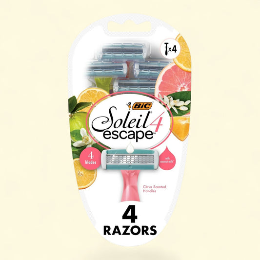 BIC Soleil Escape Women's Razors, 4-Blade, 4 Count — authentic US product shipped worldwide by Treatspree