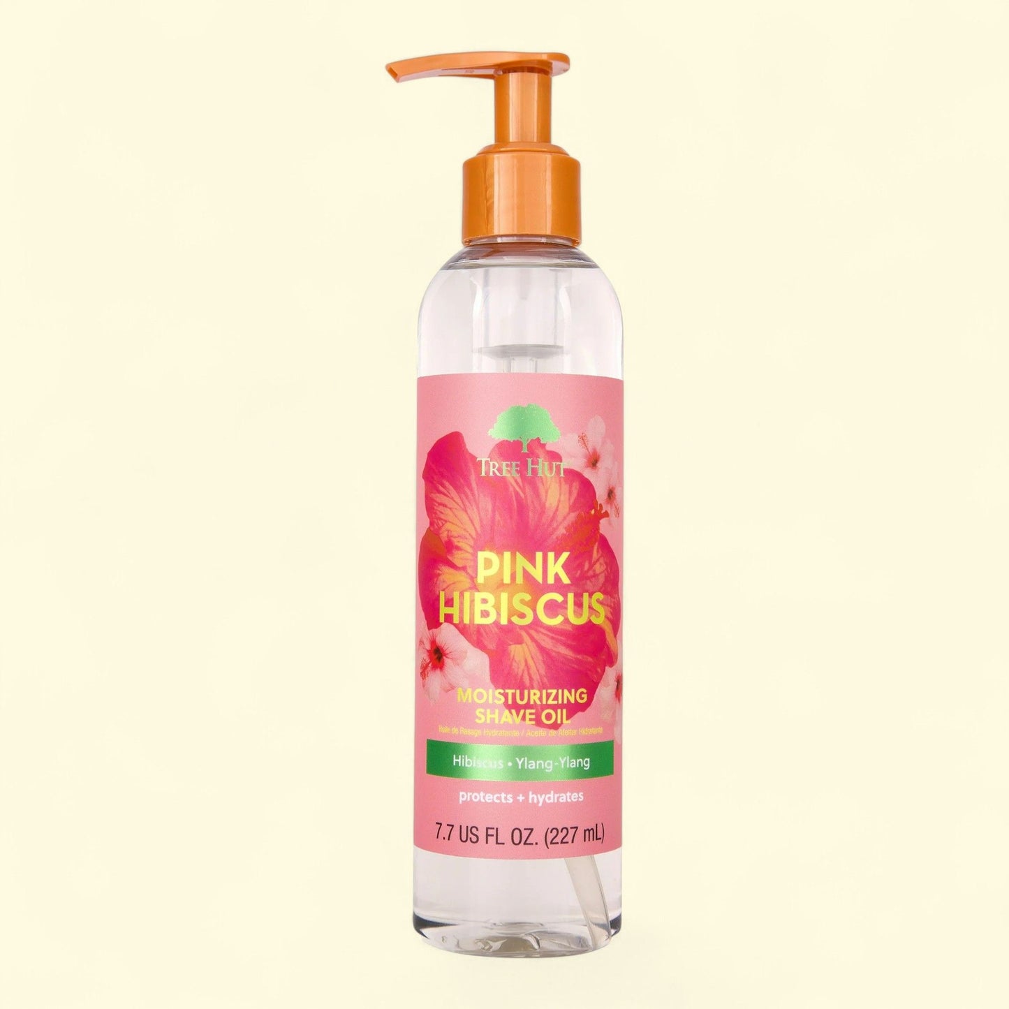 Huile de rasage hydratante Tree Hut à l'hibiscus rose, 220 ml